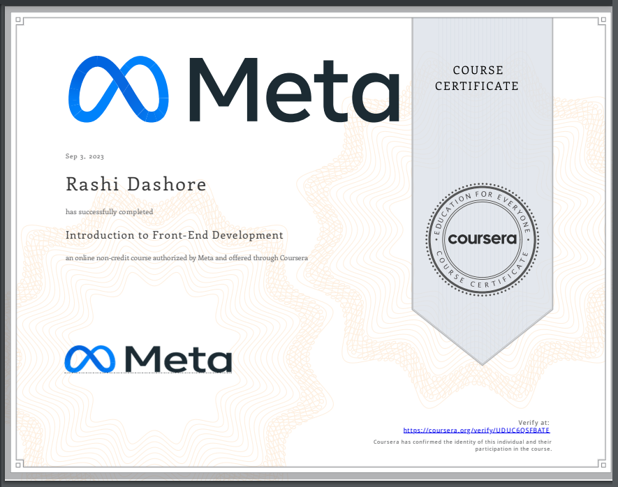 Frontend Development By Meta